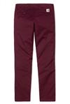 Homme Carhartt WIP Sid Pant - cranberry (rinsed)