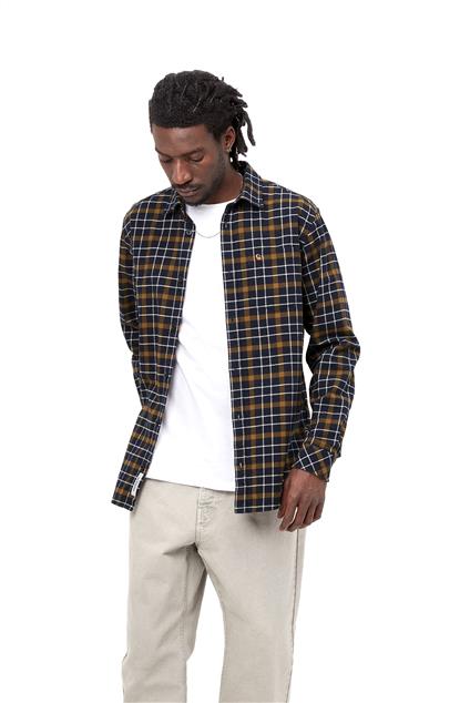 Homme Carhartt WIP L/S Baxter Shirt (astro tawny)