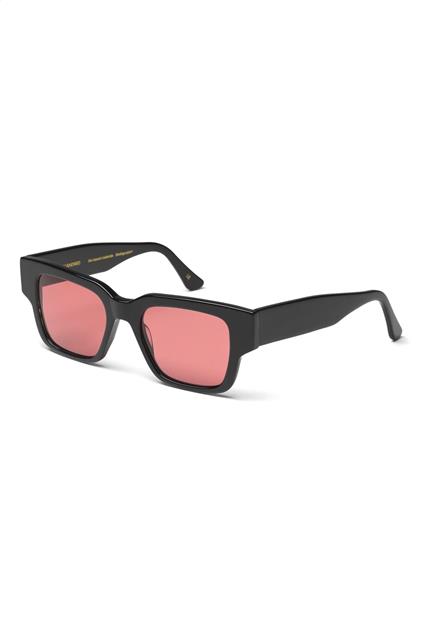 Colorful Standard Sunglass 02 - Deep Black Solid - Dark Pink