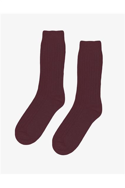 Colorful Standard MERINO WOOL BLEND SOCK - OXBLOOD RED