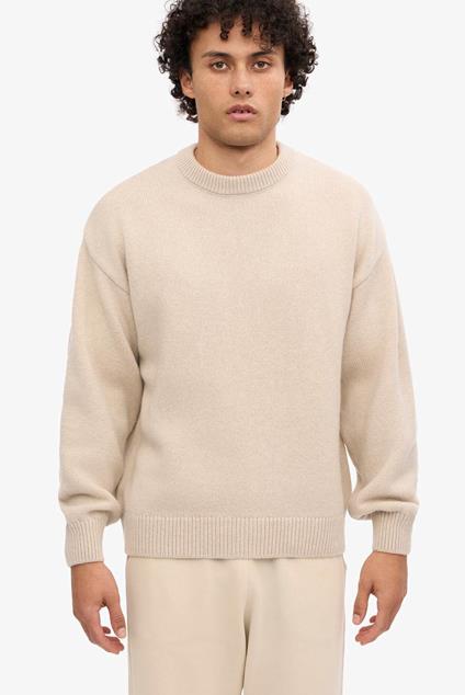 Colorful Standard Oversized Merino Wool Crew - Ivory White