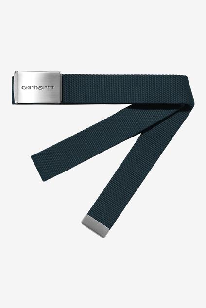 Carhartt WIP Clip Belt Chrome (deep lagoon)