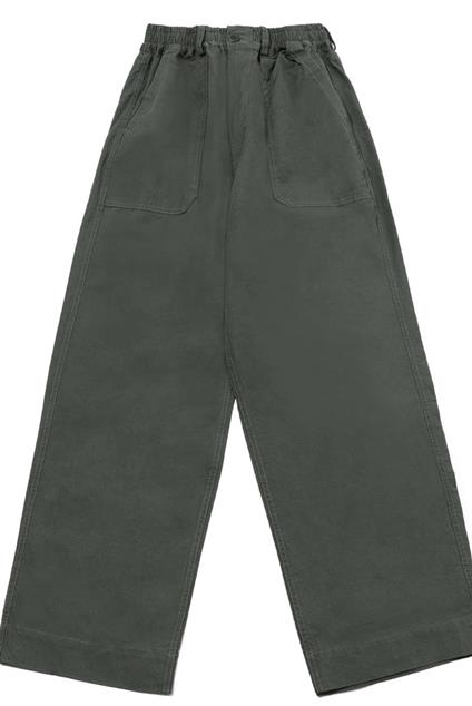 Kappy One Tuck Wide Fatigue Pants (Khaki)