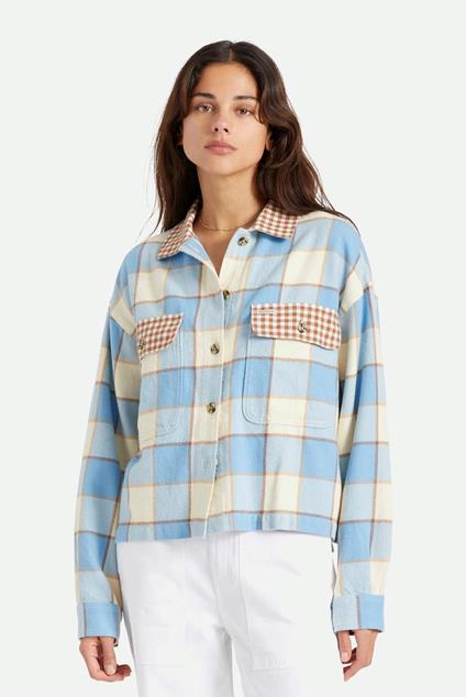 Brixton BOWERY WOMEN'S L/S FLANNEL (Casablanca blue)