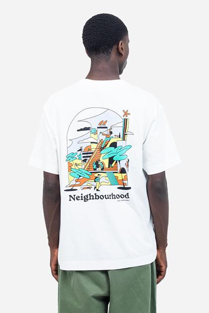 Olow TSHIRT AMPLE NEIGHBOURHOOD ÉCRU