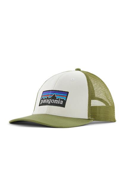 Patagonia P-6 Logo LoPro Trucker Hat (white/green)