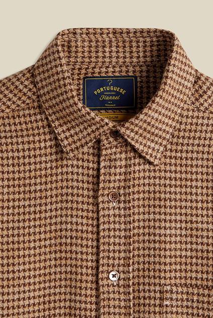 Portuguese Flannel Abstract Pied Poule - Brown