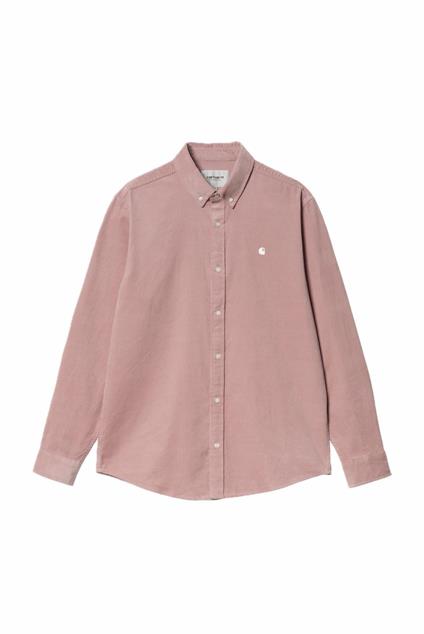 Carhartt WIP L/S Madison Fine Cord Shirt (glassy pink wax)