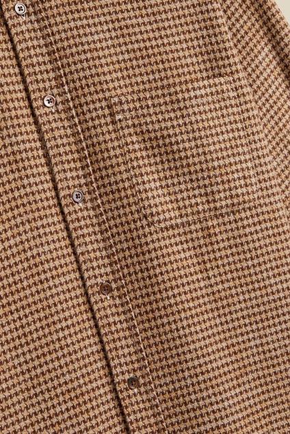 Portuguese Flannel Abstract Pied Poule - Brown