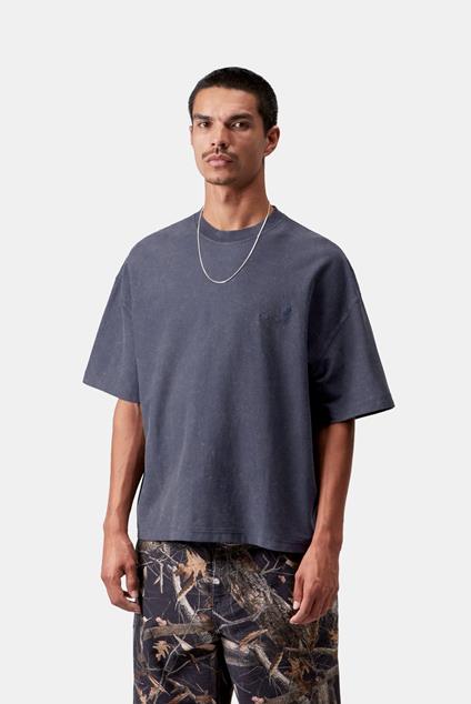 Carhartt WIP S/S Lambert T-Shirt (Dark Navy, Moon wash)