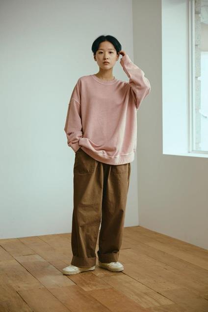 Kappy One Tuck Wide Fatigue Pants (Brown)