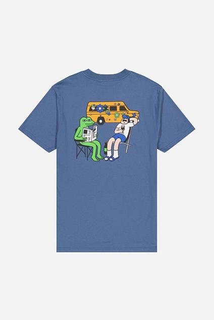 Olow T-SHIRT HIPPIE VAN BLEU COBALT