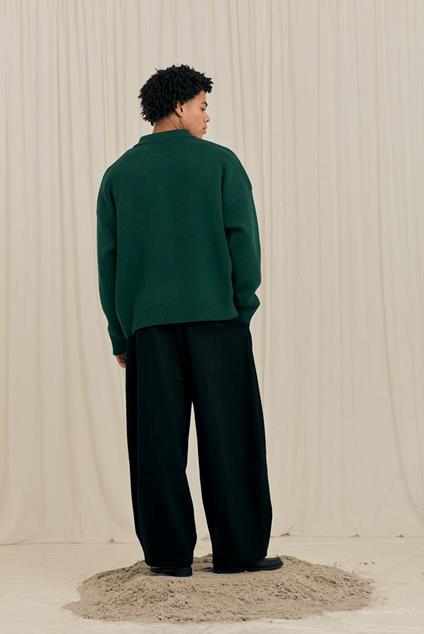 Arbor Antwerp Green Flower Polo Knit