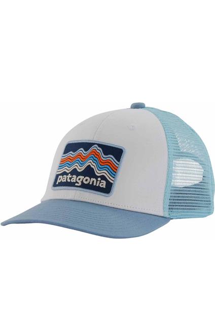 Patagonia Kid's Trucker Hat (Ridge Rise Stripe Light Plume Grey)
