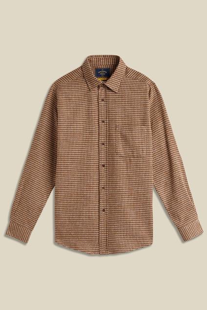 Portuguese Flannel Abstract Pied Poule - Brown